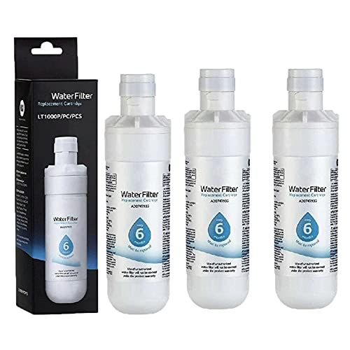 BBHH LT1000P/PC/PCS Kühlschrank Wasserfilter Ersatz, 3 Pack Wasserfilter Kompatibel Mit MDJ64844601, ADQ747935, ADQ74793501, ADQ74793502 Cover
