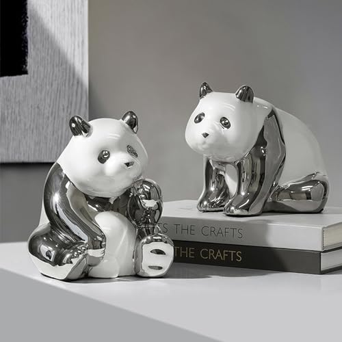 Moderna statuetta a forma di animale dorato, statua decorativa in ceramica per soggiorno, camera da letto, ufficio e libreria, elegante decorazione per la casa