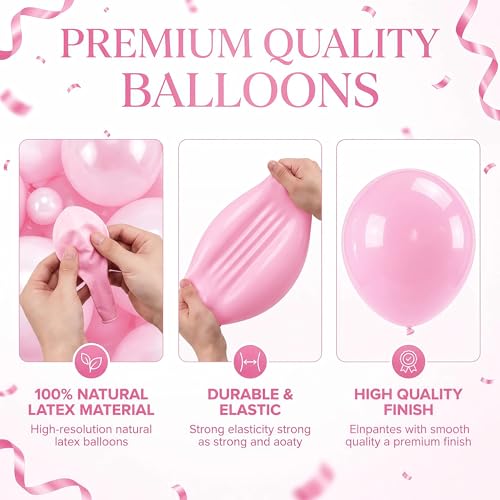Image of Balloon Column Kit for Floor- Set of 2,Balloon Columns with Stand, Base and Pole,Balloon Tower Backdrop Decoration for Wedding, Baby Shower, Birthday Party, or Bachelorette Parties (Light Pink)