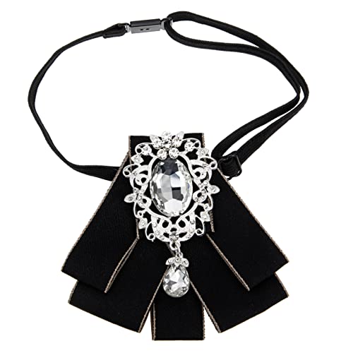 Veemoon Performance Rhinestone Bow Tie for Decor Elegant Accessory for Evening Dress and Shirt Stylish and Durable Design for Special Occasions present