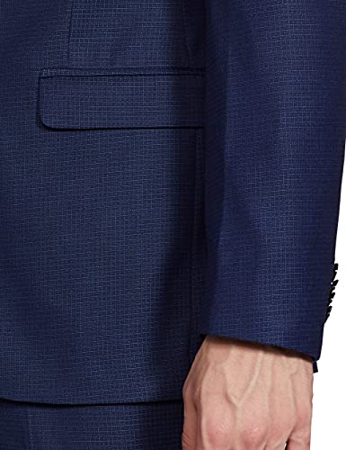 Image of Raymond Rayon Blend Men's Full Sleeve Contemporary FIT Dark Blue Formal Suit
