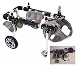 DXYOYONGMZ Dog Wheelchair, Pet Wheelchair, Adjustable Full Support Trolley Brace, Stroke Disabled Dog Walking Exercise Wheels for Mobility(X-Small)