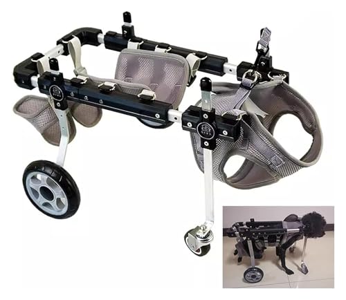 DXYOYONGMZ Dog Wheelchair, Pet Wheelchair, Adjustable Full Support Trolley Brace, Stroke Disabled Dog Walking Exercise Wheels for Mobility(X-Small)