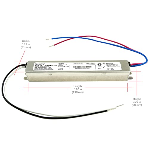 Image of ERP VLM60W-24 Constant Voltage DC Power Compact LED Driver 24V 2.5A 60W UL Class 2 for LED Lighting