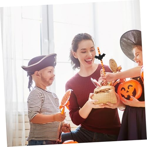 Set de 50 Pitillos de Papel Negro para Fiesta de Halloween miniatura 7
