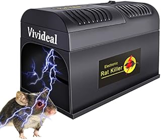 Electric Mouse Trap, Humane & Efficient Rat Trap Instant Kill with Powerful Voltage, Indoor & Outdoor Pest Control Traps, Works for Mice Chipmunks, Squirrels, No Touch and Non-Toxic, Safe for Pets