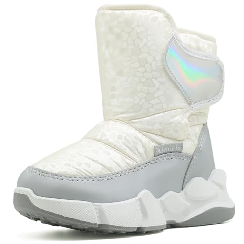 Ahannie Kids Toddler Snow Boots Boys Girls Winter Boots Insulated Warm Outdoor Shoes(Toddler/Little Kid)