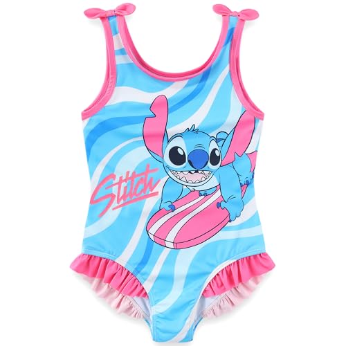 Disney Lilo & Stitch Girls Swimsuit UPF 50+ One Piece Bathing Suit for Big Kids