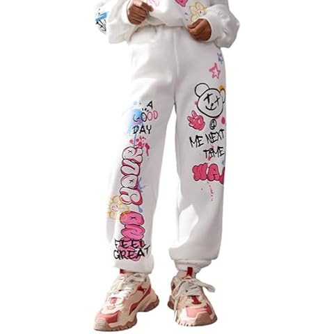 Floerns Girls Reflective Jogger Sweatpants Cover