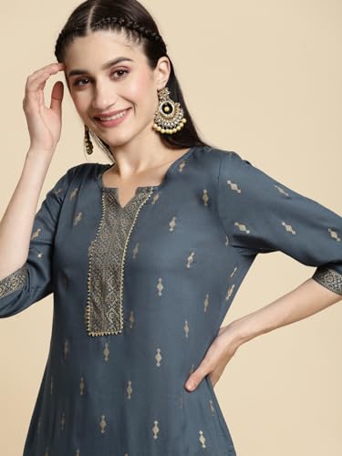 Image of rangita Women's Rayon Regular Fit Straight Kurti | Kurta (Pack of 2)