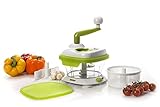 Original MASTER SLICER, BPA Free - Manuel Food Processor, Mandoline Slicer, Spinner Chopper Dicer for Fruits, Herbs, Lettuce, Salsas, Salad & Foods - w/Turbo Peeler