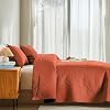 Twin Quilt Set - Light Gray Vintage Olive Leaf Pattern, Ultra Soft Microfiber Bedspread With 1 Pillow Sham, All-Season Lightweight (68x88 Inches)