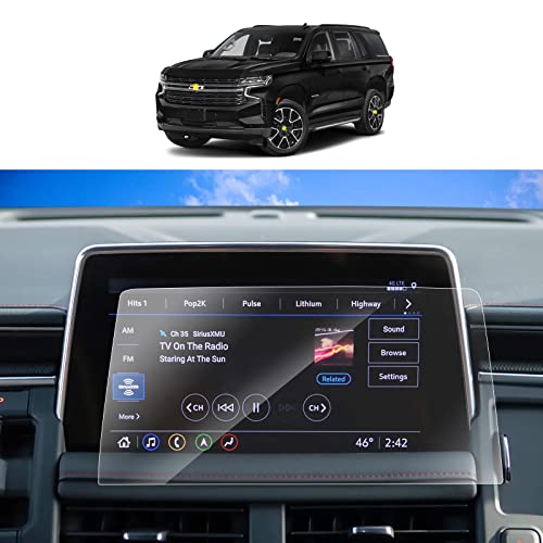 SKTU for 2024 Chevy Tahoe Chevy Suburban GMC Yukon Screen Protector for 2021-2024 Tahoe/Suburban/Yukon 10.2In Navigation High Clarity Anti-Glare(2Pcs)