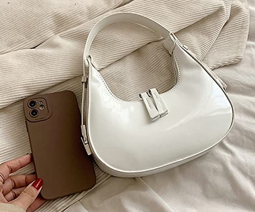 Image of Women's Crescent Shoulder Bags Retro Y2k 90s Hobo Handbags Top Handle Y2k Underarm Bag Fashion Clutch Purses