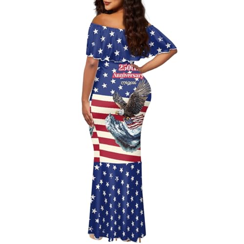 Image of Polynesian Dresses for Women Off Shoulder Maxi Dress Puletasi Samoan Dresses S-7XL