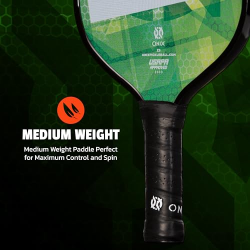 Image of Onix Graphite MOD Z5 Carbon Fiber Pickleball Paddle with Wide-Body Shape. Honeycomb Core, Graphite Face & Cushion Comfort Pickleball Paddle Grip