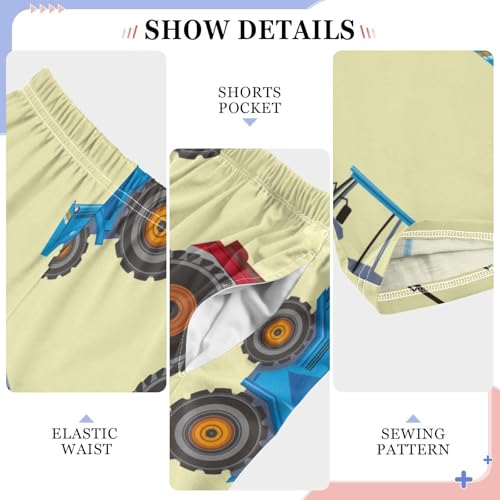 Blue Red Tractor Boys Pants Boys Athletic Pants Long Pant for Boywith Pockets Wide-Leg Size 6-14Y4