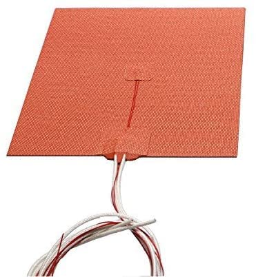 Alta temperatura 200mm x 200mm 24V cubo calentador de silicona flexible para Voron V2.4 Prusa i3 RepRap 3D impresora cama calentada (24V 300W) Cover