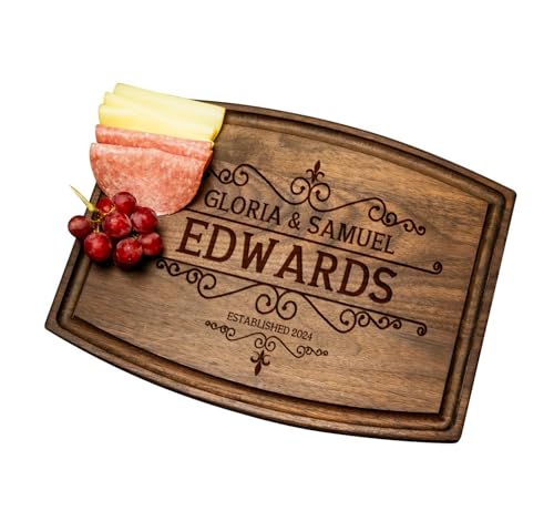 Custom Engraved Wood Cutting Boards, Customized Gift For Anniversaries, Couples,
