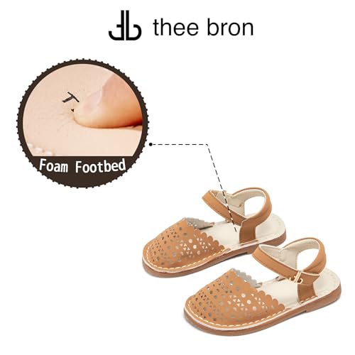 Image of THEE BRON Toddler Girls Espadrilles Sandals Hollow Out Rustic Dress Shoes