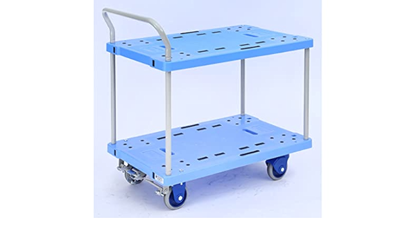 ポイント2倍 金沢車輌 業務用台車 環境静音 大型樹脂台車 2段 耐荷重