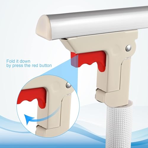 Brolteja Bed Rail For Elderly 97 * 40Cm Foldable Bed Rail Safety Side Protector For Elderly Adult Support Handle For Adults Kids Safety Hospital Home Care - 6
