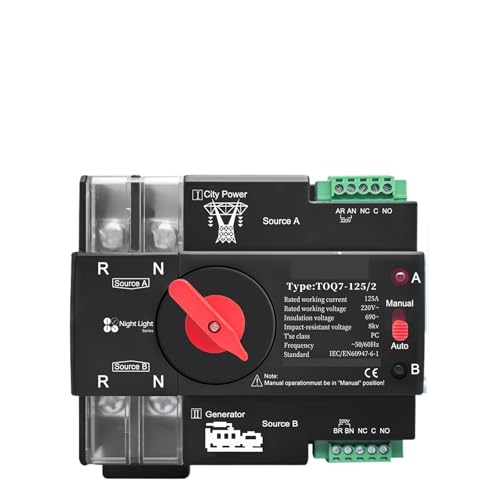 Commutateur de transfert automatique triphasé 4P 100A inverseur source - 4