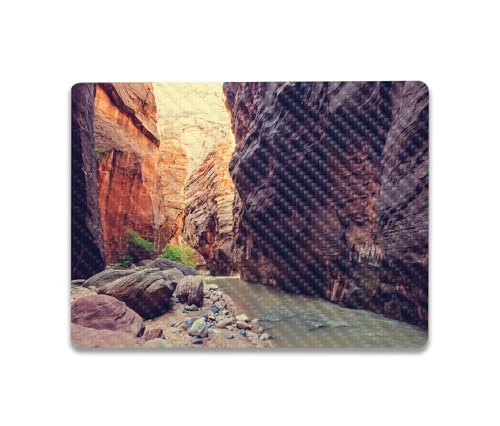 Image of MightySkins Carbon Fiber Skin Compatible with Microsoft Surface Laptop Go 3 (2023) Full Wrap Kit - The Narrows | Protective, Durable Textured Carbon Fiber Finish | Made in The USA
