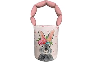 Big Basket for Easter: Bunny Carrot Chick Egg Bag with Handle