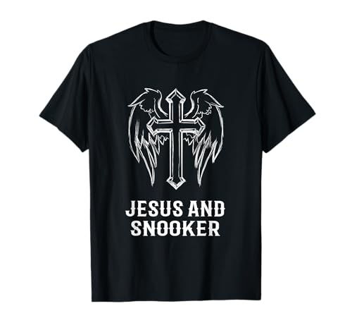 Snooker-Spieler, christliches Design \"Jesus und Snooker!\" T-Shirt Snooker-Spieler, christliches Design \"Jesus und Snooker!\" T-Shirt