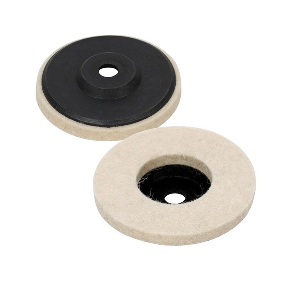Baumwoll-Polierscheibe, 2 Stück, Wollscheiben, weiß, 50 mm/75 mm, for Winkelschleifer(50 * 10 * 7mm)