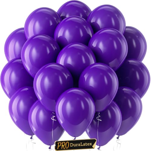Image of Bezente Pro Duralatex Dark Purple Extra-Thick Balloons 120 Pack 10 inch