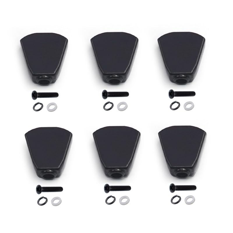 Guitar Part for Black Metal Guitar Tuning Pegs Keys Tuners Machine S Replacement Buttons Knobs Handle 6pcs(Color:Black 6pcs)