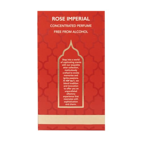 Image of Rose Imperial Concentrated Perfume 6ml | Alcohol Free Roll On Attar For Men & Women | Premium Long Lasting Unisex Fragrance With Lemon, Rose And Musk Notes Ideal For All-Day Wear And Perfect for Gift
