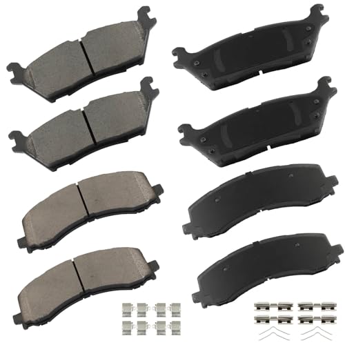 Image of cciyu D2382 & D2383 Front Rear Ceramic Disc Brake Pads Kit For Ford For Bronco 2022-2024,For Ford For Expedition 2022-2024,For Ford For F-150 2021-2024,For Lincoln For Navigator 2022-2024