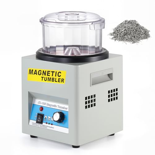 BEAMNOVA Magnetic Tumbler, Jewelry Polisher Machine, With Tub, Lid, 180mm 2000 RPM 1-60 Minute Timing, Unidirectional Rotation / Bi-rolling