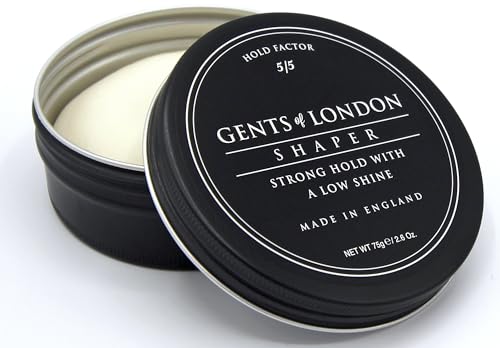 Hair Wax Shaper for Men By Gents of London Strong Hold, Matt Finish, Reworkable 75g, Opaque, 75 g (Pack of 1)
