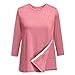 Post Shoulder Shirts for Tear 3/4 Tops After Cuff Shirts Chemo Port Adaptive Clothing Women Long (Watermelon Red, XXL)