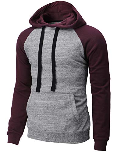 H2H Mens Casual Pullover Hoodie Henley Lightweight Sweatshirts of Various Styles3