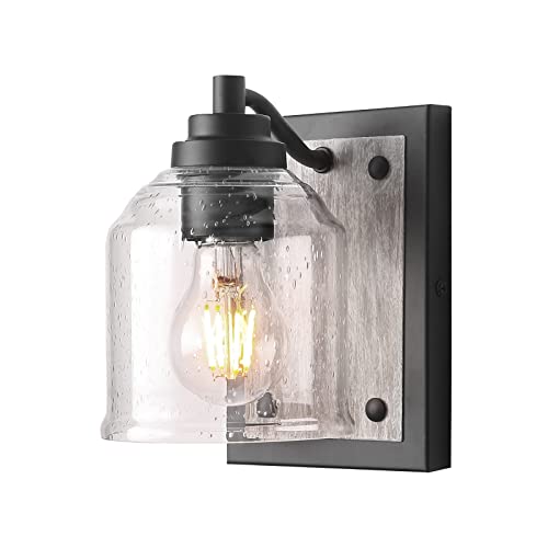 YKLITG 5" Farmhouse Bathroom Vanity Light,1-Light Grey Metal Vanity Light