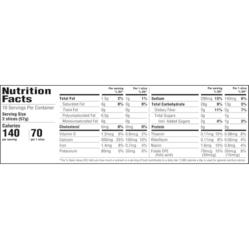Sara Lee White Made With Whole Grain Sandwich Bread, 20 Oz Loaf of White Sandwich Bread With No Artificial Colors or Flavors - Thumbnail 2