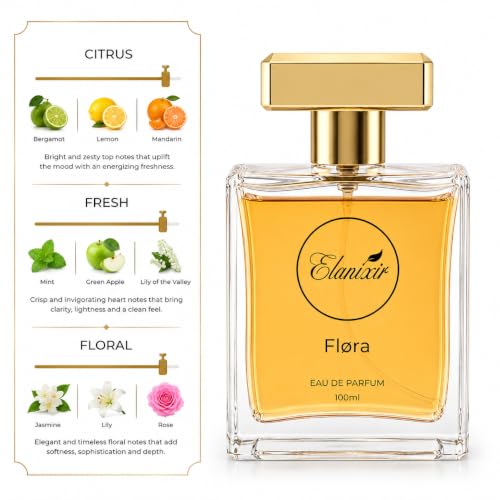 Image of Flora Eau De Parfum for Women | Floral Citrus Fresh Fragrance Long-Lasting Perfume Spray | 100ml