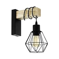 Eglo Tafellamp Townshend 5 Staal Hout Zwart | IP20 - Geschikt voor 1x E27