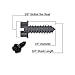 aoyutc Automotive License Plate Screws - Set of 8 Black Stainless Steel, 1/4 in x 3/4 in, Hex Slotted Head