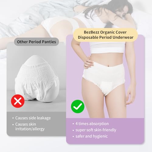 Image of Organic Cotton Disposable Period Underwear for Women, S /M, 12CT