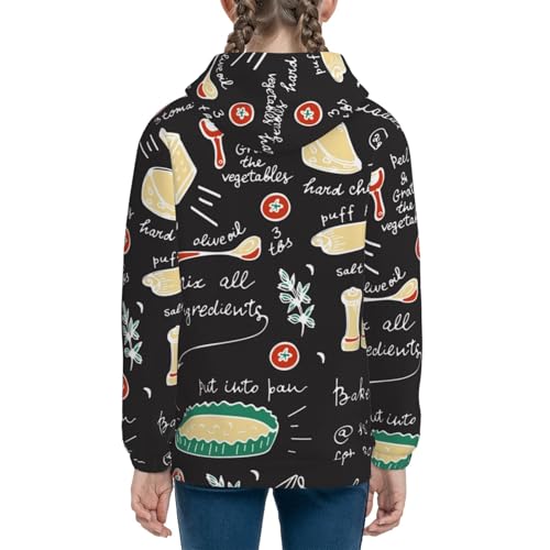 Vegetable Quiche Kids Pullover Hoodies Boys Sweatshirts Girls Athletic Clothes with Pocket4