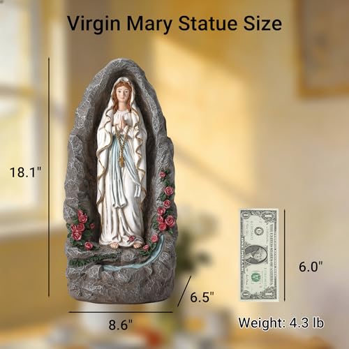 Estatua Nuestra Señora de Lourdes 18 Pulgadas miniatura 2