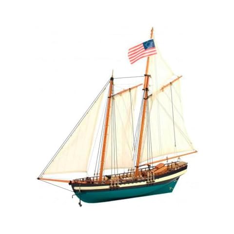 Artesanía Latina - Wooden Ship Model Kit – American Schooner, Virginia – Model 22115, 1:41 Scale – Models to Assemble – Beginner Level Cover