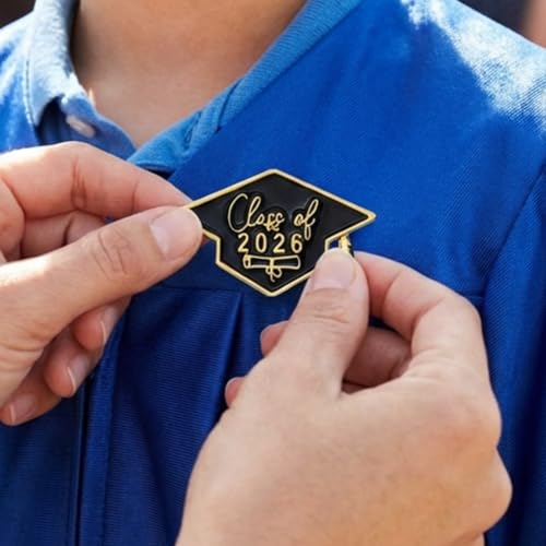 Image of Landical 6 Pcs 2026 Graduation Enamel Lapel Pins Bulk Class of 2026 Graduation Gifts Cap Souvenir Emblem Badges Diploma Design for High College Teacher School Student Accessories