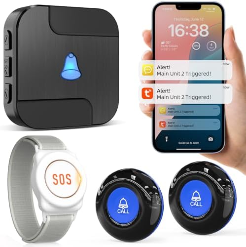 CallToU Wi-Fi Caregiver Call Button Emergency Alert System for Se...